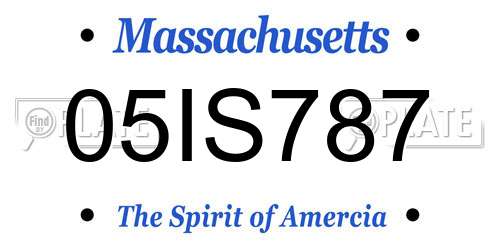 05IS787 Massachusetts License Plate