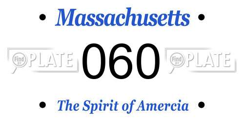 060 Massachusetts License Plate
