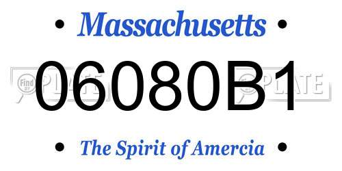 06080B1 Massachusetts License Plate