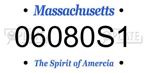 06080S1 Massachusetts License Plate