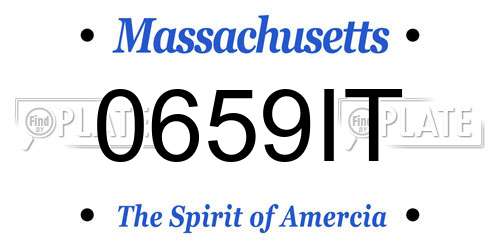 0659IT Massachusetts License Plate