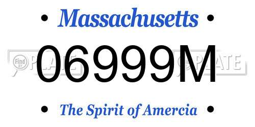 06999M Massachusetts License Plate