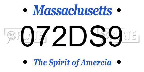 072DS9 Massachusetts License Plate