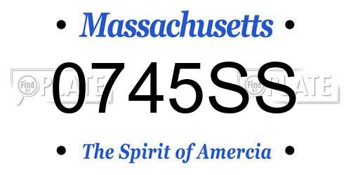 0745SS Massachusetts License Plate