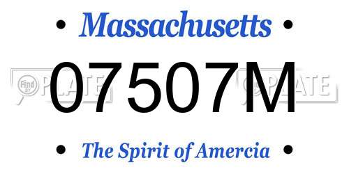 07507M Massachusetts License Plate