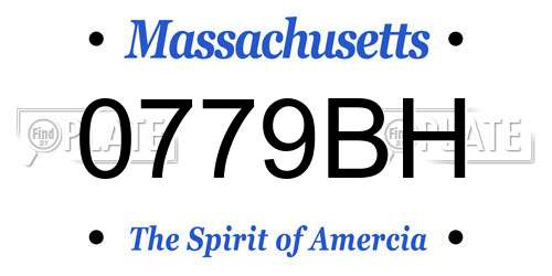 0779BH Massachusetts License Plate