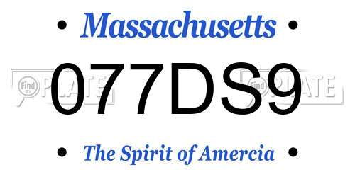 077DS9 Massachusetts License Plate