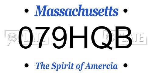 079HQB Massachusetts License Plate
