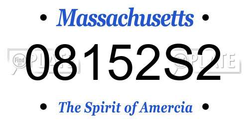 08152S2 Massachusetts License Plate