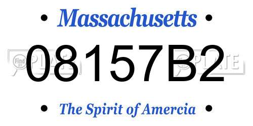08157B2 Massachusetts License Plate