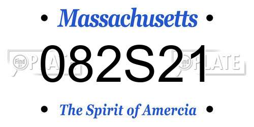 082S21 Massachusetts License Plate