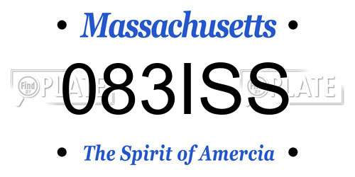083ISS Massachusetts License Plate