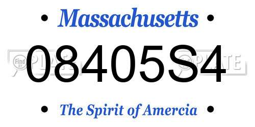 08405S4 Massachusetts License Plate