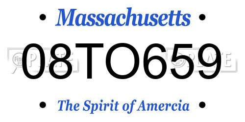 08TO659 Massachusetts License Plate