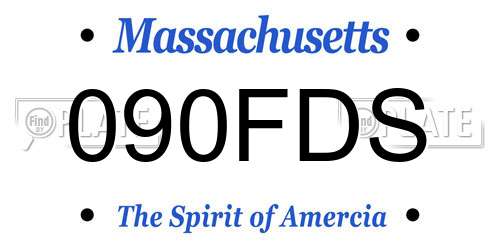 090FDS Massachusetts License Plate