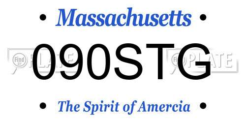 090STG Massachusetts License Plate