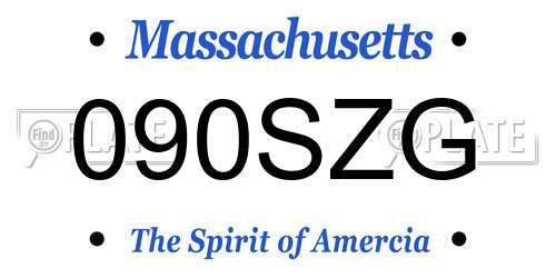 090SZG Massachusetts License Plate