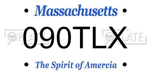 090TLX Massachusetts License Plate