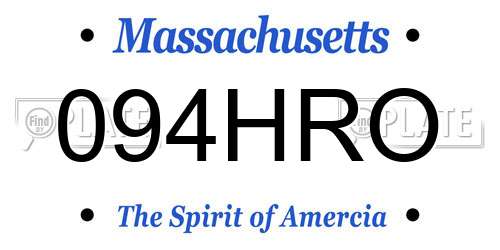 094HRO Massachusetts License Plate