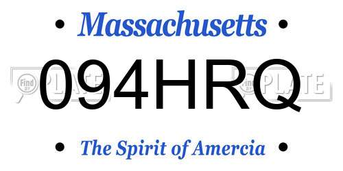094HRQ Massachusetts License Plate