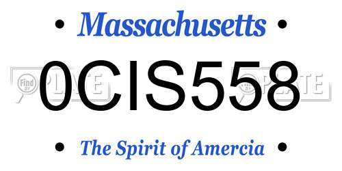 0CIS558 Massachusetts License Plate