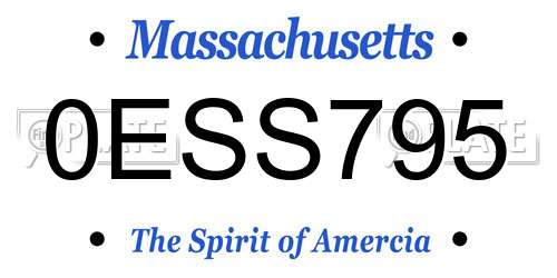 0ESS795 Massachusetts License Plate