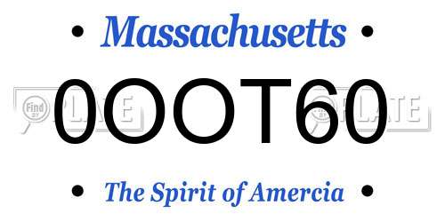 0OOT60 Massachusetts License Plate