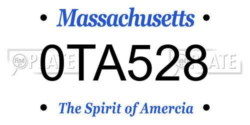 0TA528 Massachusetts License Plate