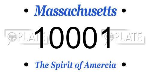 10001 Massachusetts License Plate
