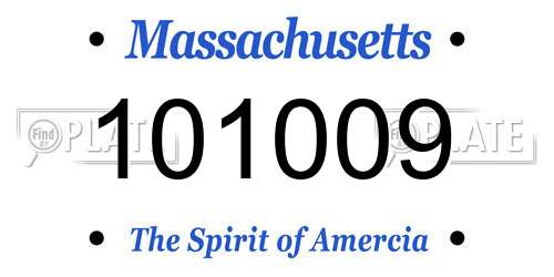 101009 Massachusetts License Plate