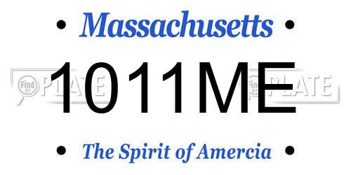 1011ME Massachusetts License Plate