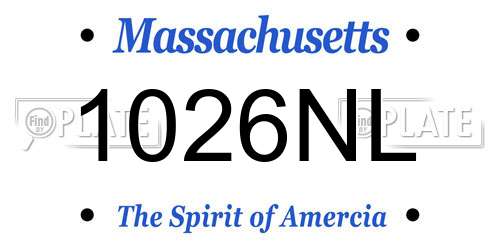 1026NL Massachusetts License Plate