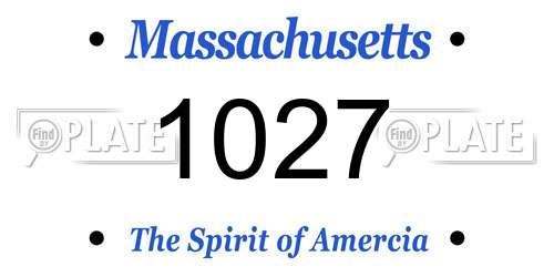 1027 Massachusetts License Plate