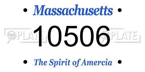 10506 Massachusetts License Plate