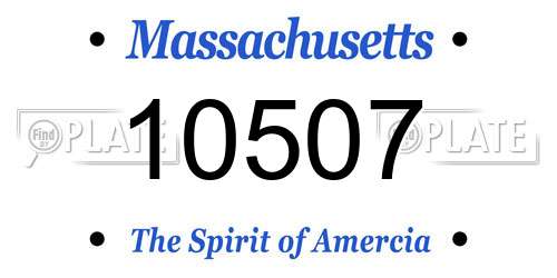 10507 Massachusetts License Plate