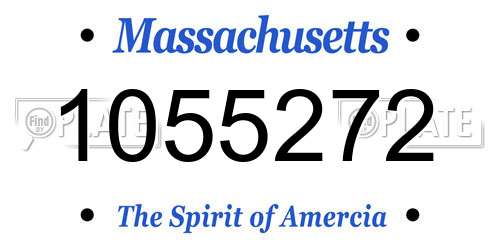 1055272 Massachusetts License Plate