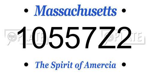 10557Z2 Massachusetts License Plate