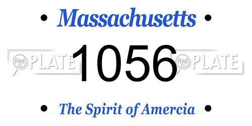 1056 Massachusetts License Plate