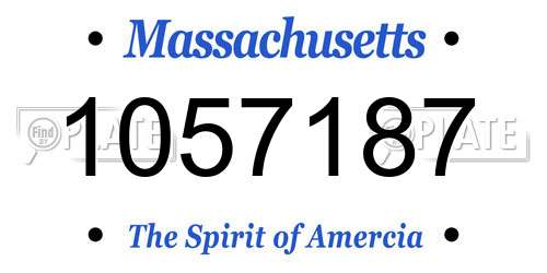 1057187 Massachusetts License Plate