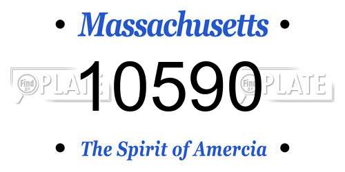 10590 Massachusetts License Plate