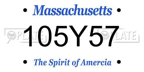 105Y57 Massachusetts License Plate
