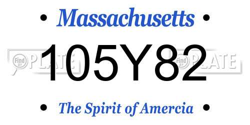 105Y82 Massachusetts License Plate