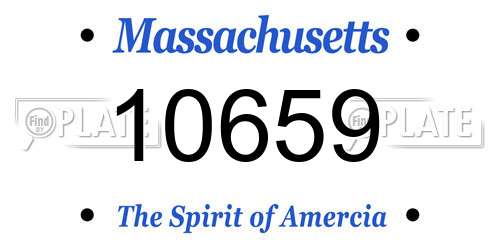 10659 Massachusetts License Plate
