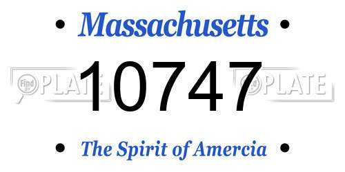 10747 Massachusetts License Plate