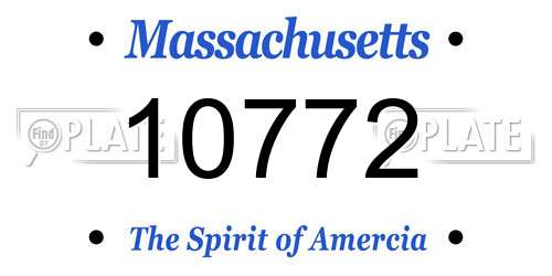 10772 Massachusetts License Plate