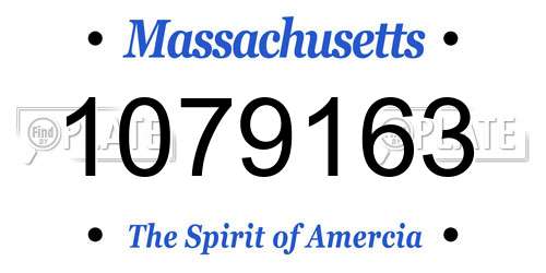 1079163 Massachusetts License Plate