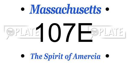 107E Massachusetts License Plate