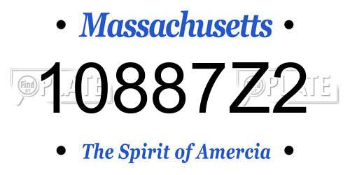 10887Z2 Massachusetts License Plate