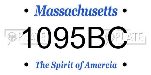 1095BC Massachusetts License Plate