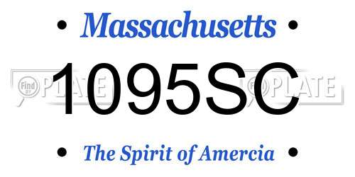 1095SC Massachusetts License Plate